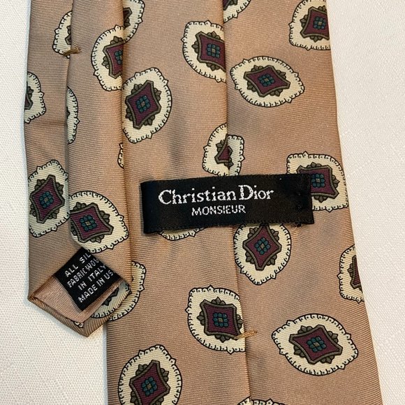 VINTAGE CHRISTIAN DIOR Silk Tie - Picture 4 of 5